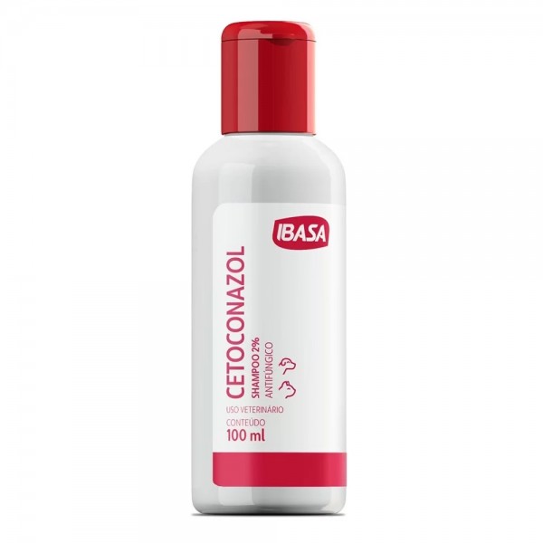 Shampoo Antifúngico Ibasa Cetoconazol 2% Para Cães e Gatos 100ml