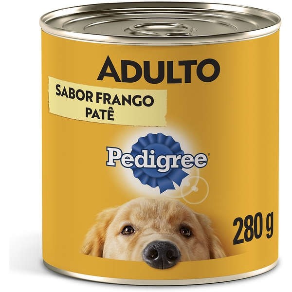 Ração Úmida Pedigree Lata Patê de Frango para Cães Adultos - 280 g