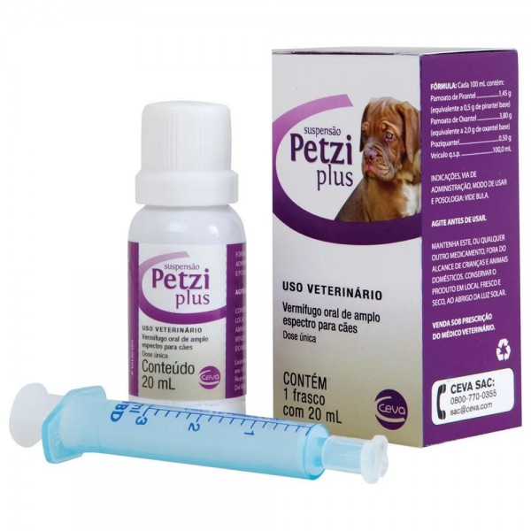 Vermífugo Petzi Plus Suspensão Oral Ceva 20ml