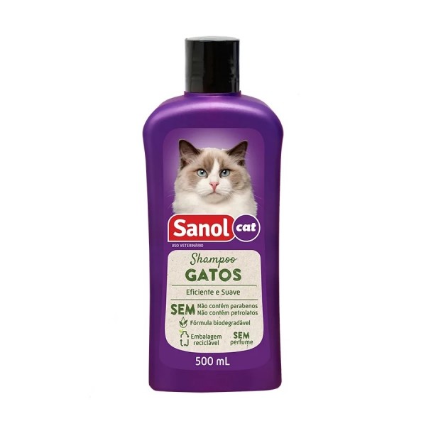 Shampoo Sanol Cat para Gatos 500ml