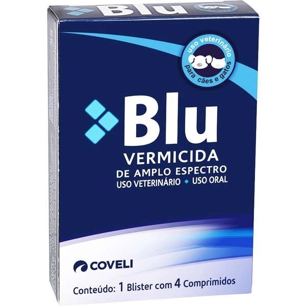 Vermífugo Coveli Blu 4 comprimidos