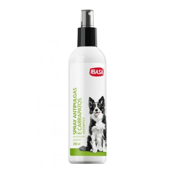  Spray Antipulgas e Carrapatos Ibasa para Cães 200ml