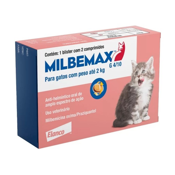 Vermífugo Milbemax para Gatos 4/10mg