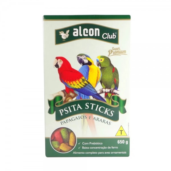 Ração Alcon Club Psita Sticks Super Premium 650g