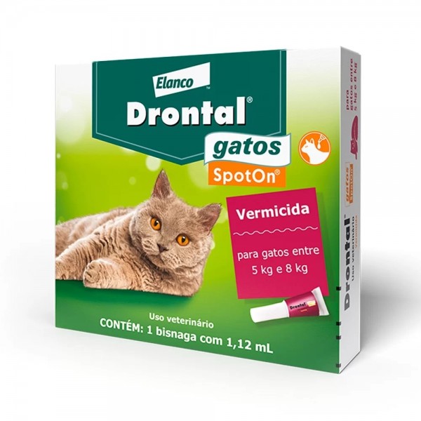 Vermífugo Drontal SpotOn para Gatos entre 5 e 8 kg 1,12 ml