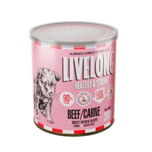 Alimento Úmido LiveLong Cães Carne 300g