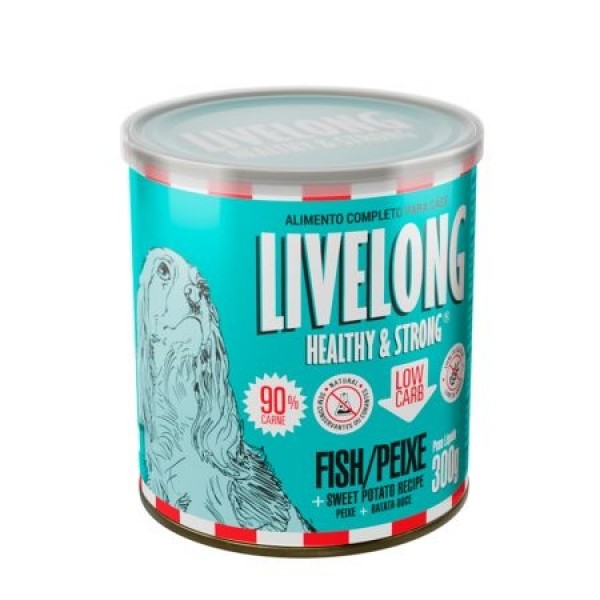 Alimento Úmido LiveLong Cães Peixe 300g