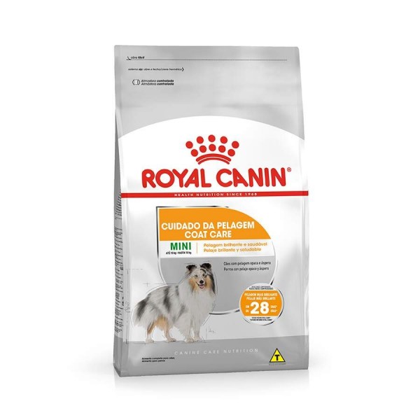  Ração Royal Canin Coat Care Cuidado da Pelagem para Cães Adultos Mini 2,5kg