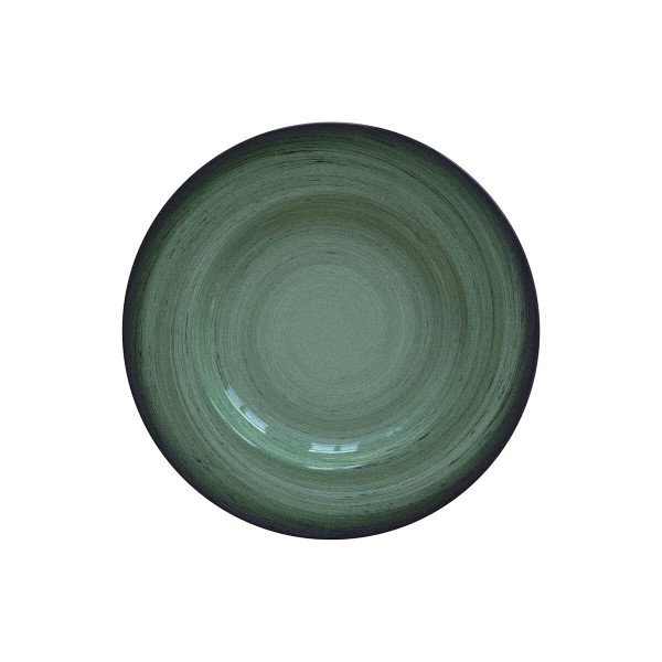 Prato Sobremesa Tramontina Rústico Verde em Porcelana Decorada 21 cm