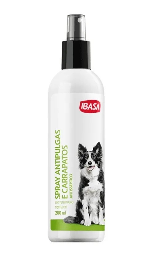  Spray Antipulgas e Carrapatos Ibasa para Cães 200ml