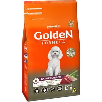 Ração Golden Fórmula Cães Adultos Raças Pequenas Carne e Arroz Mini Bits - 1kg