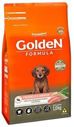 Ração Golden Fórmula Mini Bits Para Cães Filhotes Raças Pequenas Sabor Carne e Arroz - 1kg