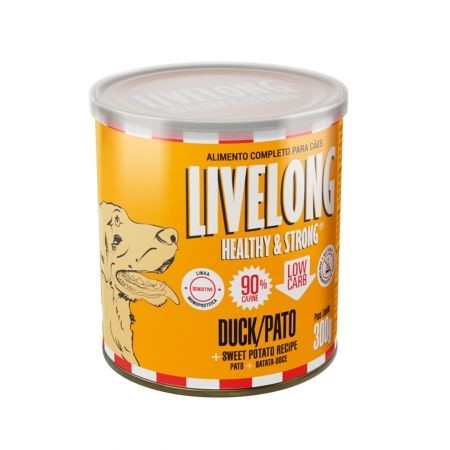 Alimento Úmido LiveLong Cães Pato 300g
