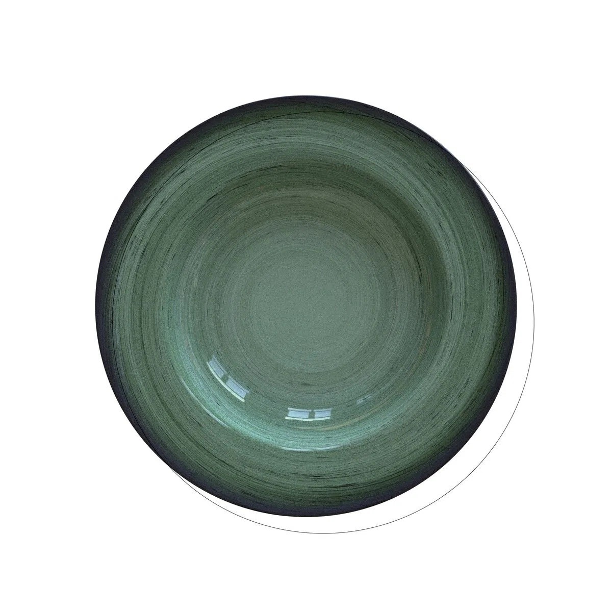 Prato Fundo Tramontina Rústico Verde em Porcelana Decorada 23 cm